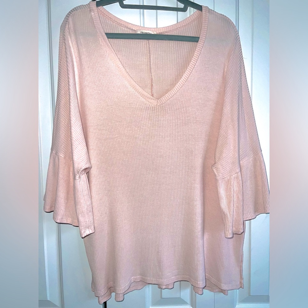 Promesa Pink V-Neck Sweater